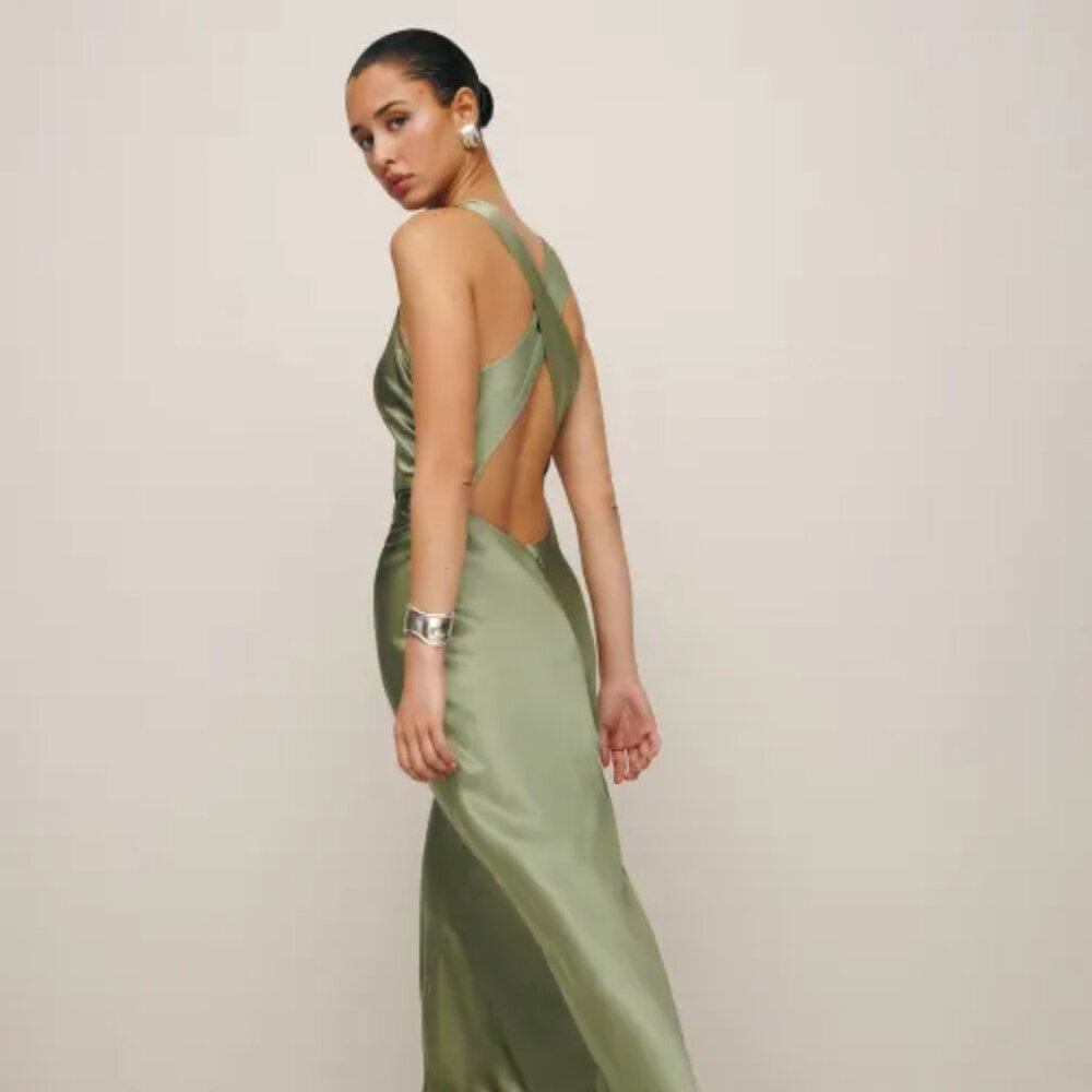 Reformation Casette Silk Dress Size 2